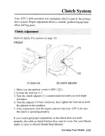 Предварительный просмотр 122 страницы Honda 2005 TRX250TM Fourtrax Owner'S Manual