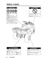 Предварительный просмотр 17 страницы Honda 2005 TRX350TM Fourtrax Owner'S Manual