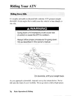 Предварительный просмотр 85 страницы Honda 2005 TRX350TM Fourtrax Owner'S Manual