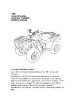 Предварительный просмотр 3 страницы Honda 2005 TRX500TM Fourtrax Foreman Owner'S Manual