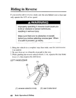 Предварительный просмотр 69 страницы Honda 2005 TRX500TM Fourtrax Foreman Owner'S Manual