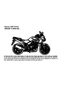 Предварительный просмотр 3 страницы Honda 2006 CBF1000/A Owner'S Manual