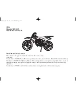 Предварительный просмотр 2 страницы Honda 2006 CRF100F Owner'S Manual