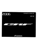 Предварительный просмотр 1 страницы Honda 2006 CRF70F Owner'S Manual