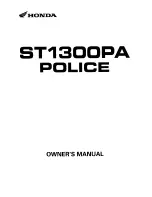 Предварительный просмотр 1 страницы Honda 2006 ST1300PA POLICE Owner'S Manual