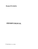 Предварительный просмотр 3 страницы Honda 2006 ST1300PA POLICE Owner'S Manual