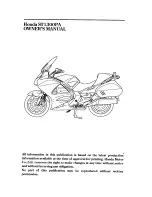 Предварительный просмотр 5 страницы Honda 2006 ST1300PA POLICE Owner'S Manual