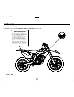 Предварительный просмотр 9 страницы Honda 2007 CRF250R Owner'S Manual