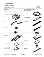 Honda 2007 Pilot Installation Instructions Manual preview