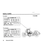 Предварительный просмотр 16 страницы Honda 2007 VTX1300R Owner'S Manual