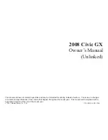 Honda 2008 Civic GX Owner'S Manual предпросмотр