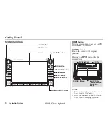 Предварительный просмотр 10 страницы Honda 2008 Civic Hybrid Navigation Manual