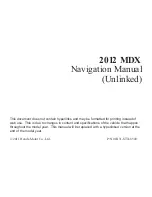 Preview for 1 page of Honda 2008 MDX Navigation System Navigation Manual