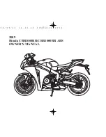 Предварительный просмотр 2 страницы Honda 2009 CBR1000RR Owner'S Manual