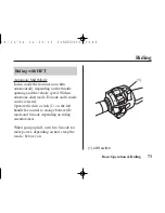 Предварительный просмотр 80 страницы Honda 2009 NSA700A Owner'S Manual