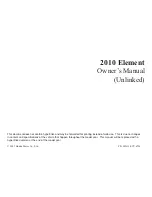 Preview for 1 page of Honda 2010 Element Owner'S Manual