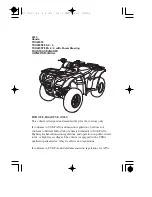 Preview for 2 page of Honda 2010 FOURTRAX RANCHER Owner'S Manual