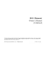 Honda 2011 Element Owner'S Manual preview