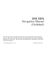 Предварительный просмотр 1 страницы Honda 2011 ZDX Navigation Manual