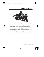 Предварительный просмотр 83 страницы Honda 2012 FOURTRAX RANCHER Owner'S Manual