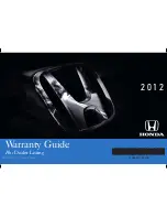 Honda 2012 Warranty Manual preview