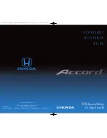 Предварительный просмотр 1 страницы Honda 2013 Accord Sedan EX Reference Manual