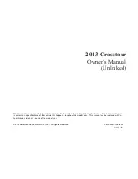 Honda 2013 Crosstour Owner'S Manual preview