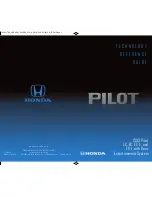 Предварительный просмотр 1 страницы Honda 2013 Pilot EX Technology Reference Manual