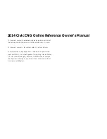 Preview for 1 page of Honda 2014 Civic CNG Owner'S Manual