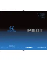 Honda 2014 Pilot Touring Reference Manual preview