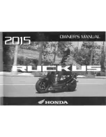 Preview for 1 page of Honda 2015 Ruckus NPS50 Owner'S Manual