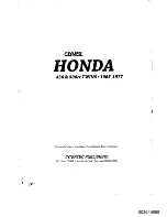 Предварительный просмотр 1 страницы Honda 450cc Twins Service Manual