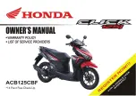 Honda ACB125CBF 2017 Owner'S Manual preview