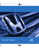 Honda Accord Coupe 2010 Technology Reference Manual preview