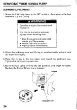 Preview for 36 page of Honda and WT40X Owner'S Manual