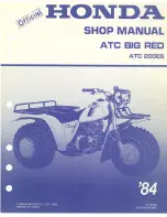 Предварительный просмотр 1 страницы Honda ATC 200ES1984 Shop Manual