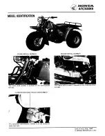 Предварительный просмотр 4 страницы Honda ATC 200ES1984 Shop Manual