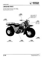 Предварительный просмотр 20 страницы Honda ATC 200ES1984 Shop Manual