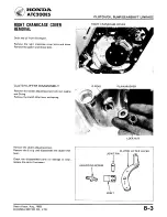 Предварительный просмотр 87 страницы Honda ATC 200ES1984 Shop Manual