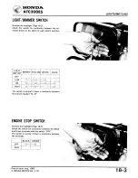 Предварительный просмотр 239 страницы Honda ATC 200ES1984 Shop Manual