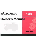 Предварительный просмотр 1 страницы Honda ATC110 1982 Owner'S Manual