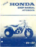 Предварительный просмотр 1 страницы Honda ATC200S Workshop Manual