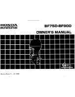 Preview for 1 page of Honda BF75D Owner'S Manual