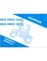 Honda BIG RED 300 4x4 Owner'S Manual preview