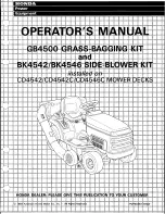 Honda BK4542 Operator'S Manual preview