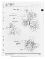 Предварительный просмотр 11 страницы Honda C70 1980 Shop Manual