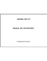 Preview for 2 page of Honda CB TWISTER (Spanish) Manual Del Propietario