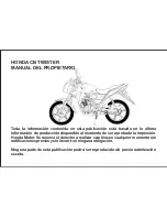 Предварительный просмотр 4 страницы Honda CB TWISTER (Spanish) Manual Del Propietario