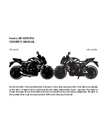 Предварительный просмотр 3 страницы Honda CB1000R Owner'S Manual