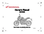 Предварительный просмотр 1 страницы Honda CB150R 2020 Owner'S Manual